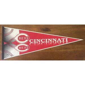 VTG CINCINNATI REDS TAG EXPRESS TRENCH‎ PENNANT MLB USA FULL SIZE